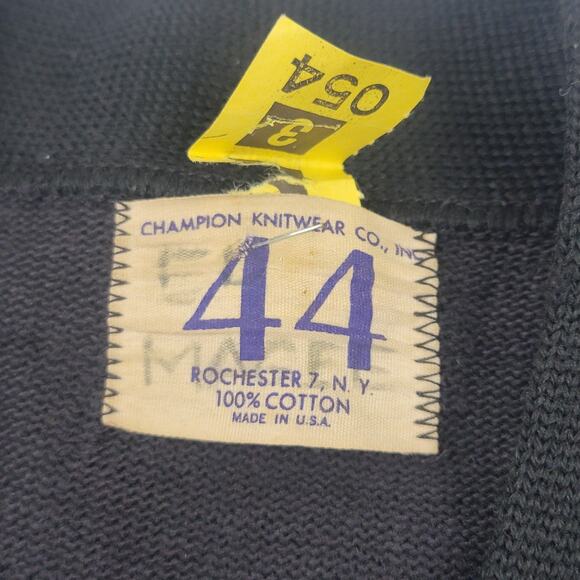 Vtg 50s 60s Champion Knitwear Rochester Cardigan Distressed Made In USA Sz 40 M - Picture 5 of 8